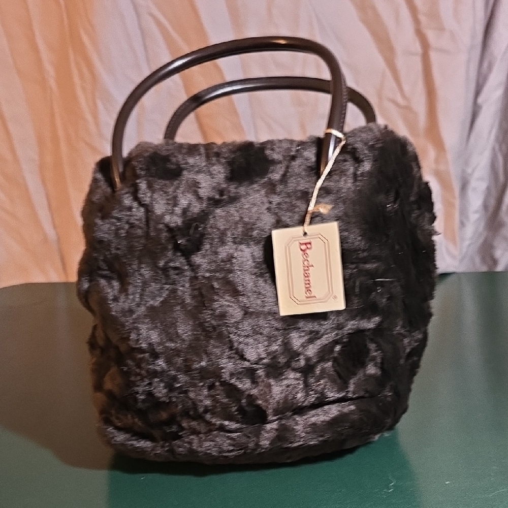 Bechamel Black Faux Fur Tote
